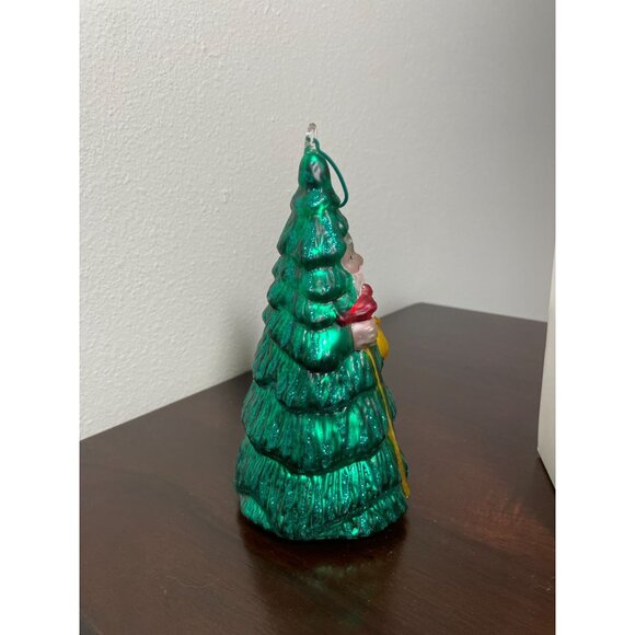 Vintage Dept. 56 Handblown Mercury Glass Santa Tree Ornament - Picture 4 of 6